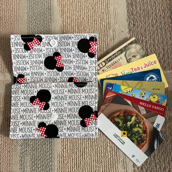 Stylish Snap Card Wallet/Business Card/Gift Card Holder made with Cotton Fabric - Picture 3 of 6